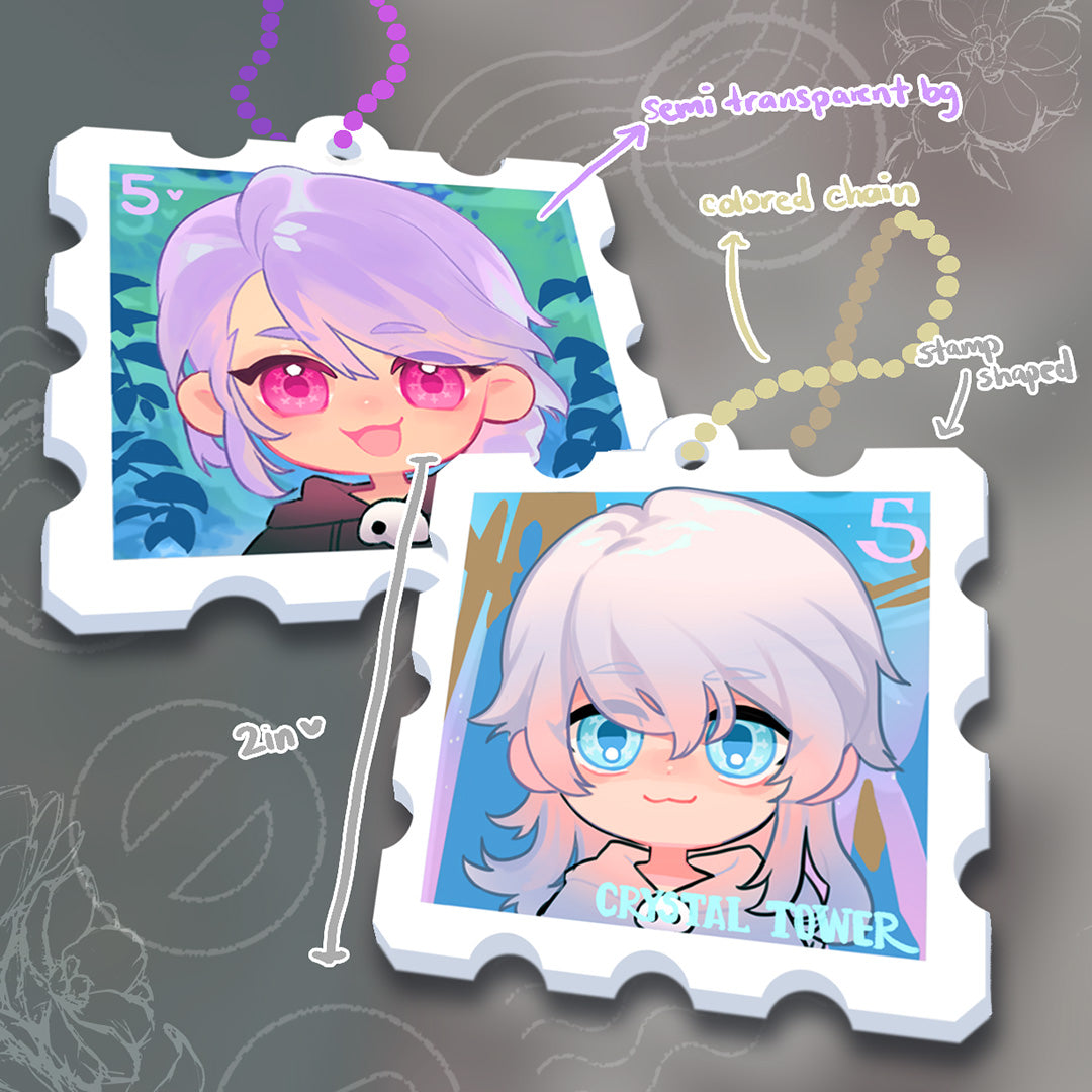 XIV: Ancient Stamp Keychain